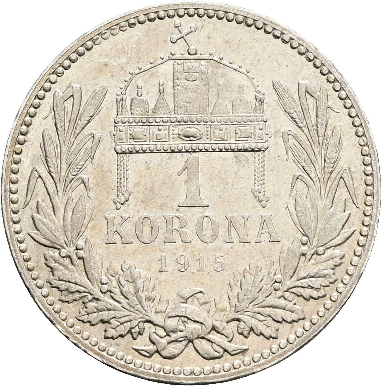 1 Korona Franz Joseph I. 1848-1916 1915 KB, Kremnitz – Rückseite