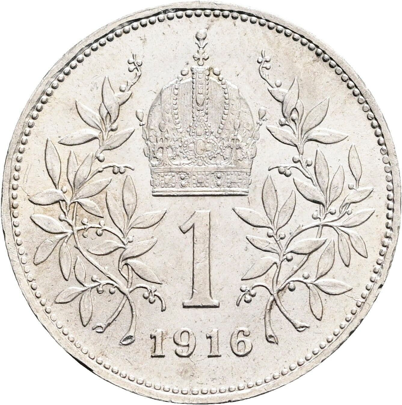 1 Krone Franz Joseph I. 1848-1916 1916 – Rückseite