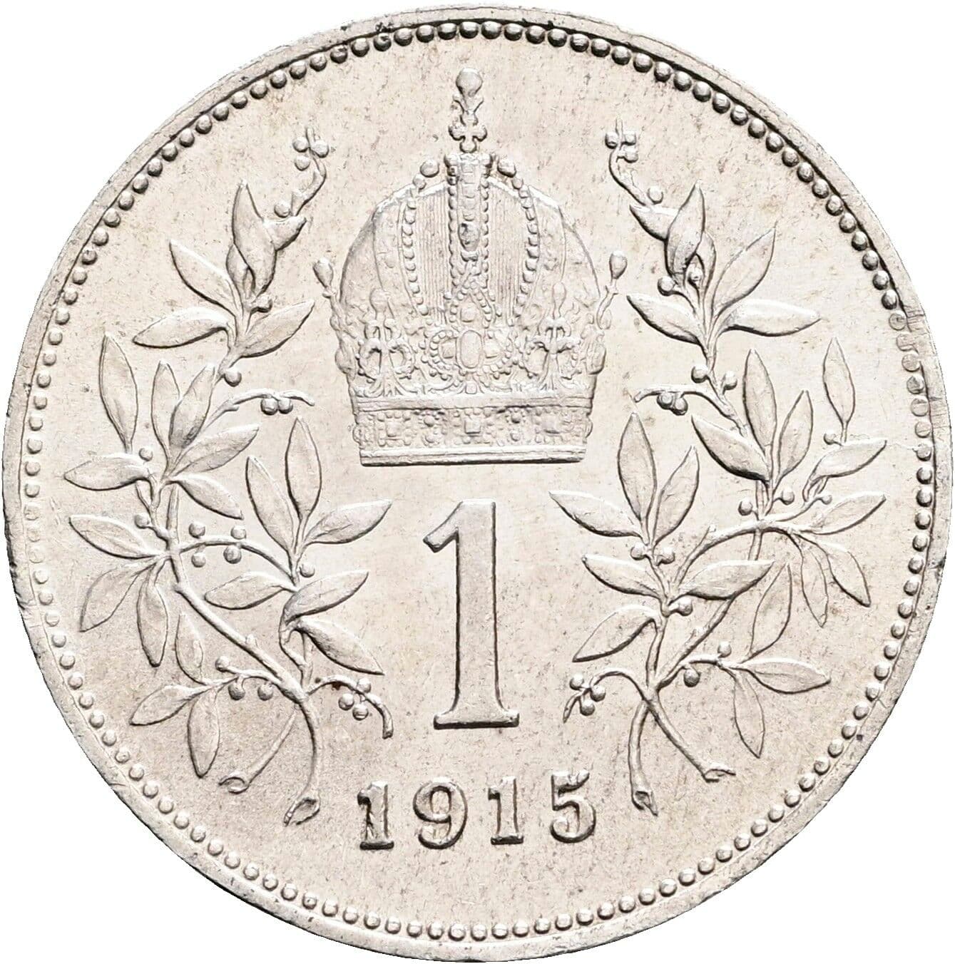 1 Krone Franz Joseph I. 1848-1916 1915 – Rückseite