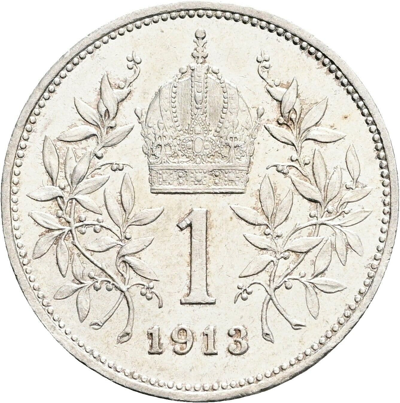 1 Krone Franz Joseph I. 1848-1916 1913 – Rückseite