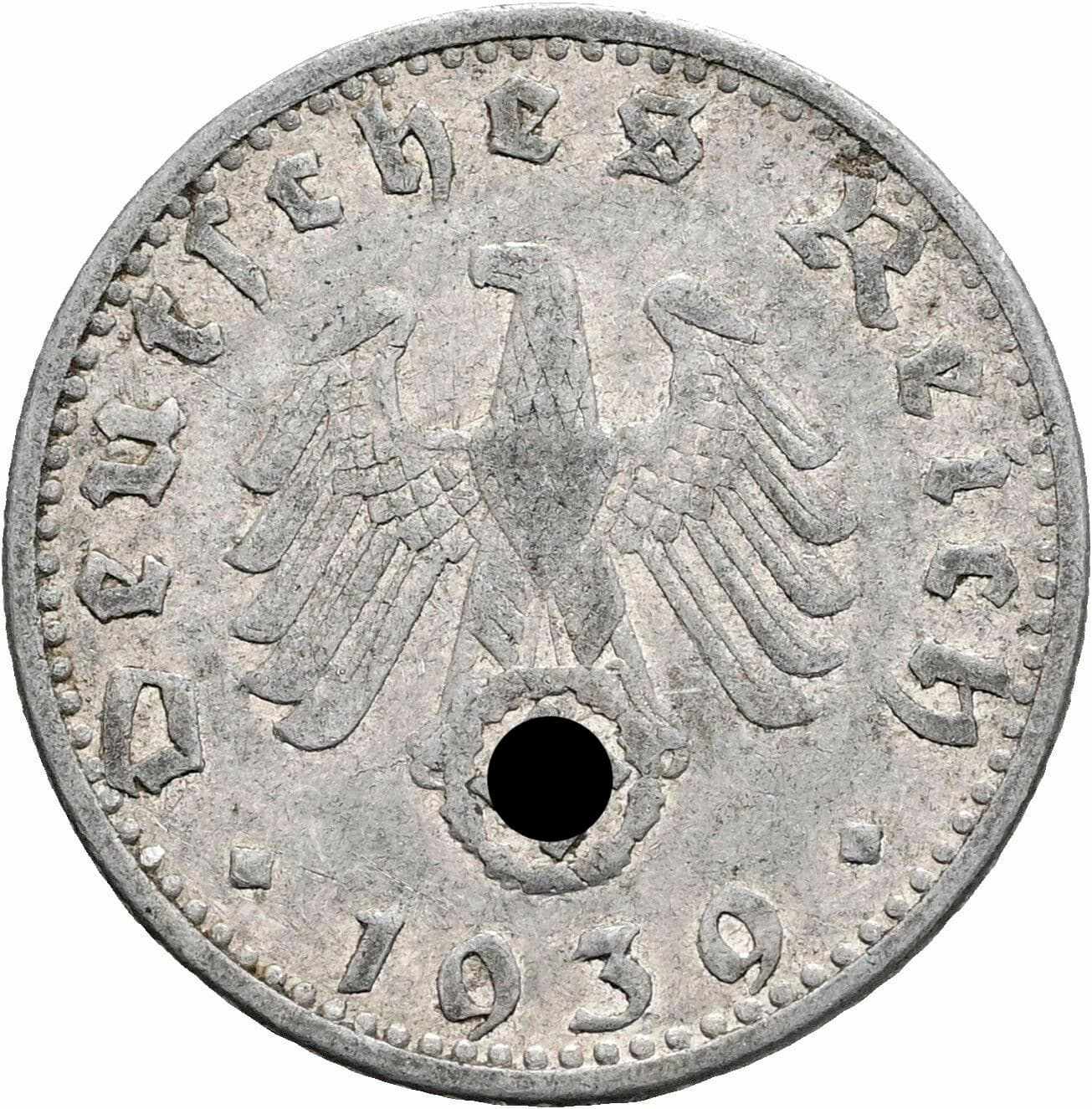50 Reichspfennig 1939 G – Rückseite