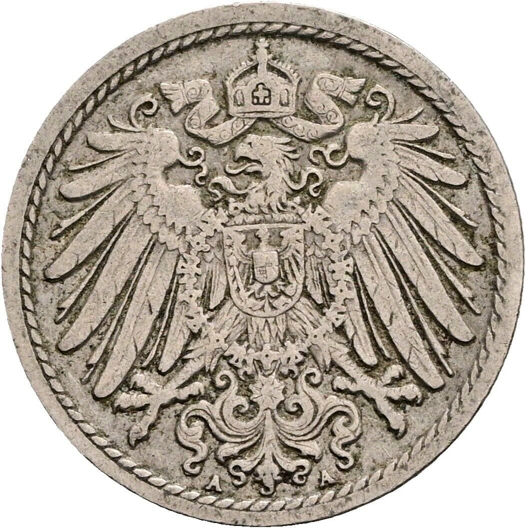 5 Pfennig 1906 A – Rückseite