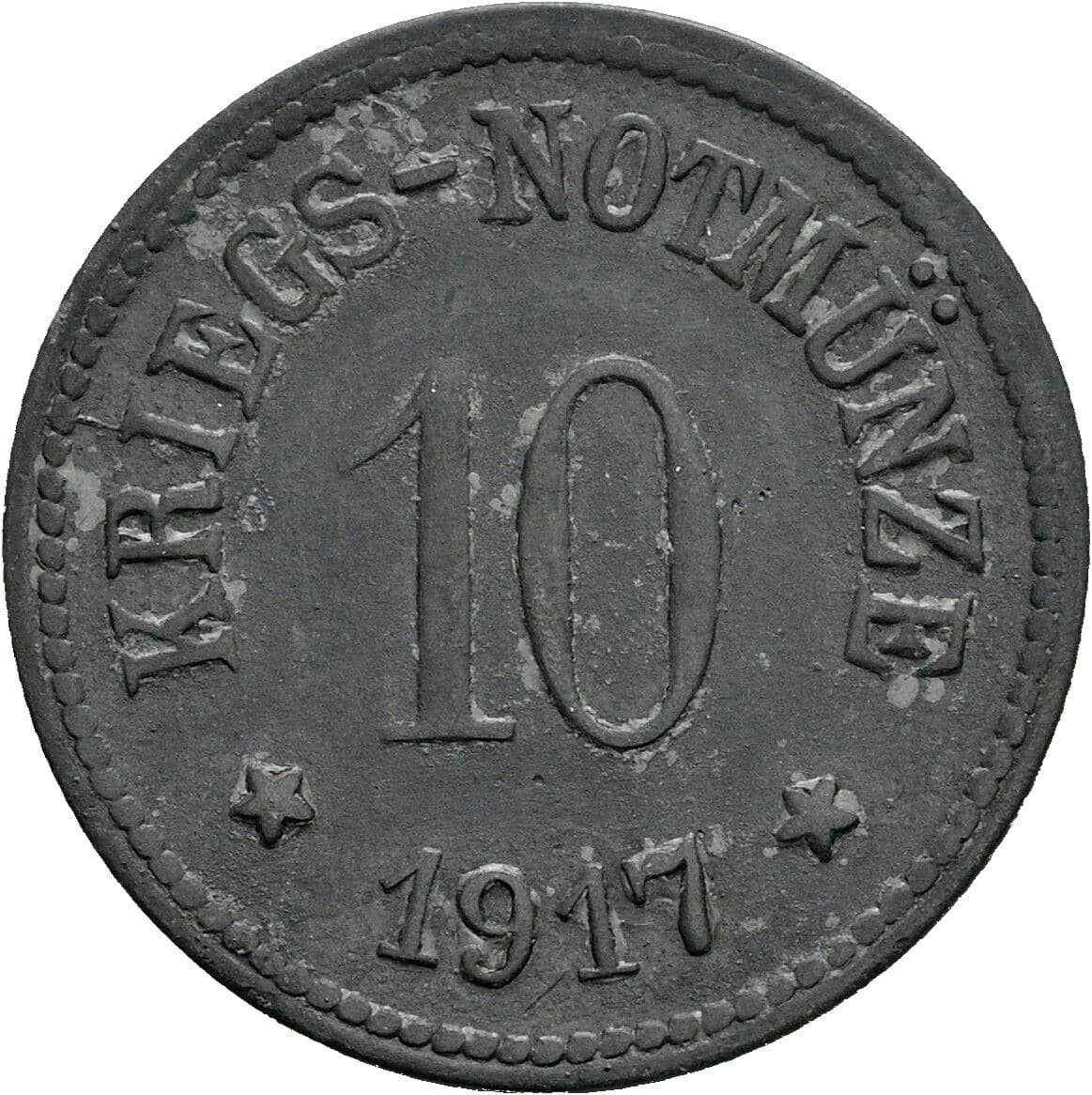 10 Pfennig 1917 – Vorderseite