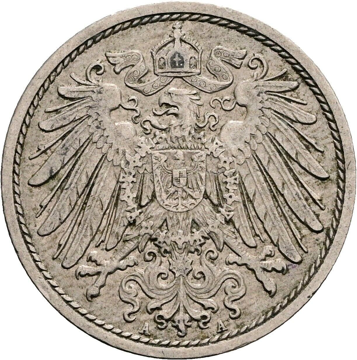 10 Pfennig 1912 A – Rückseite