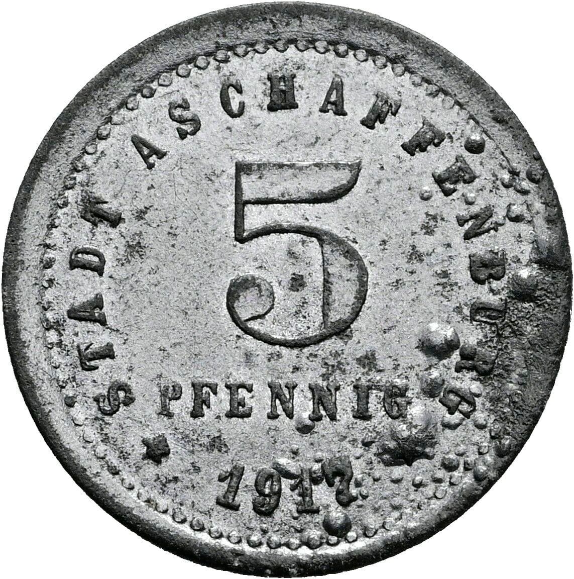 5 Pfennig 1917 – Vorderseite