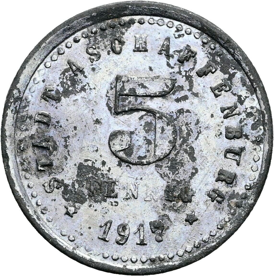 5 Pfennig 1917 – Vorderseite