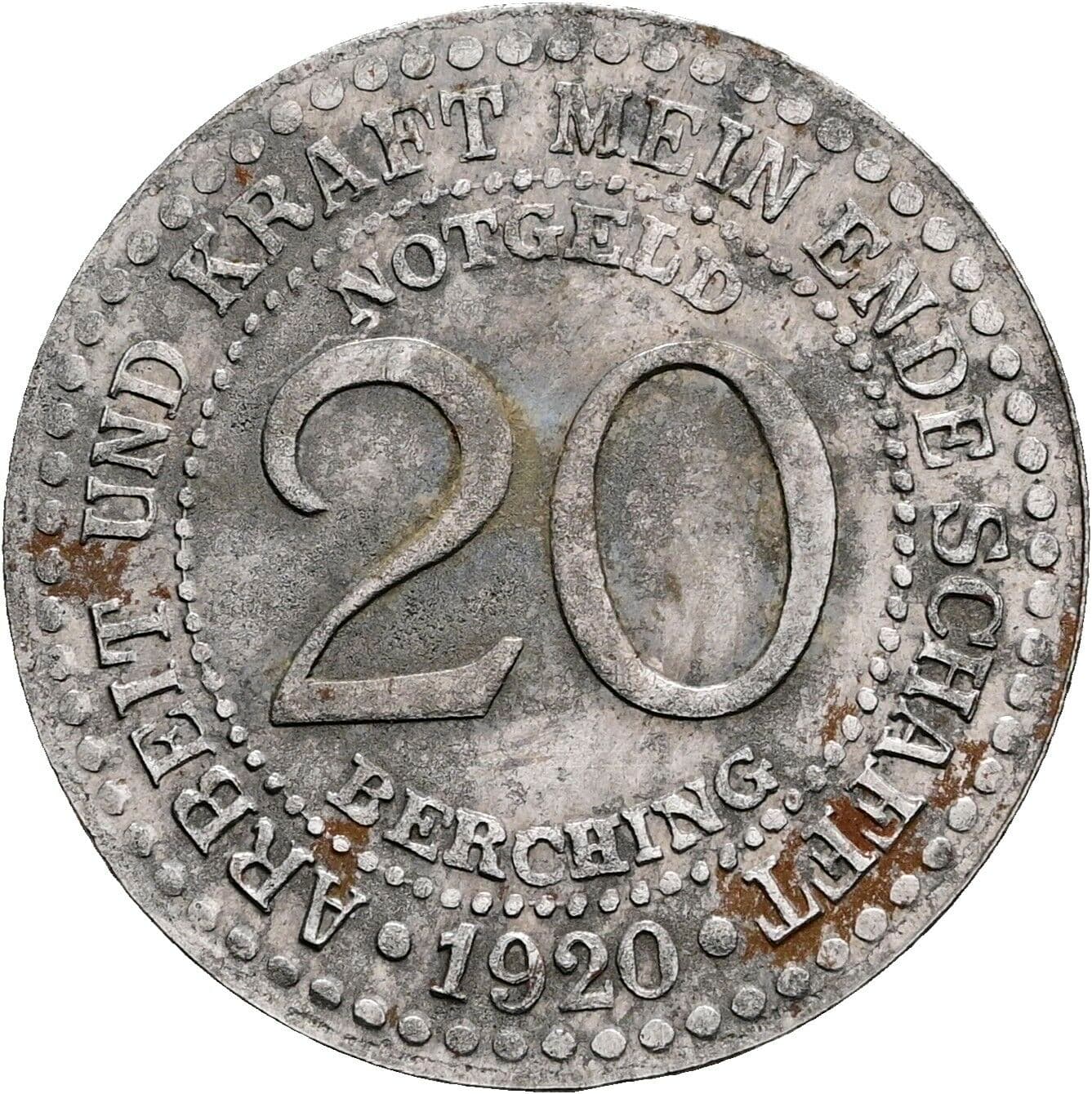 20 Pfennig 1920 – Vorderseite