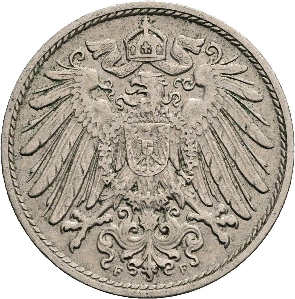 10 Pfennig 1912 F – Rückseite