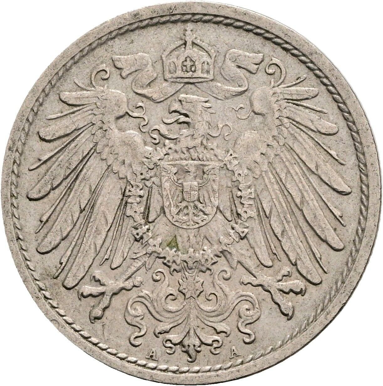 10 Pfennig 1914 A – Rückseite