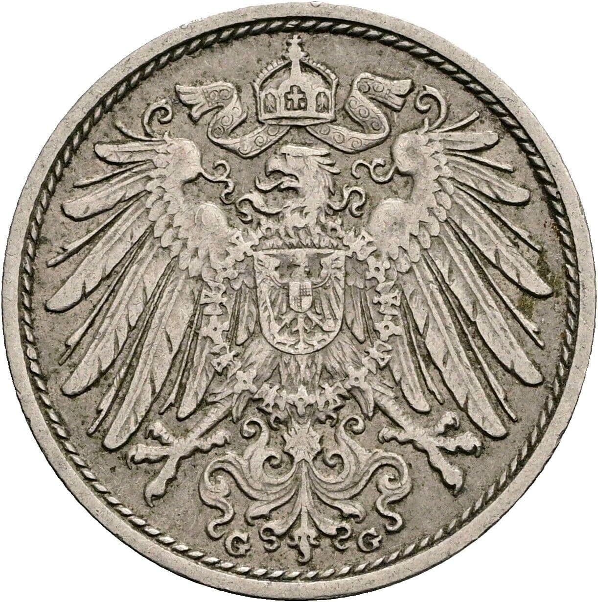 10 Pfennig 1913 G – Rückseite