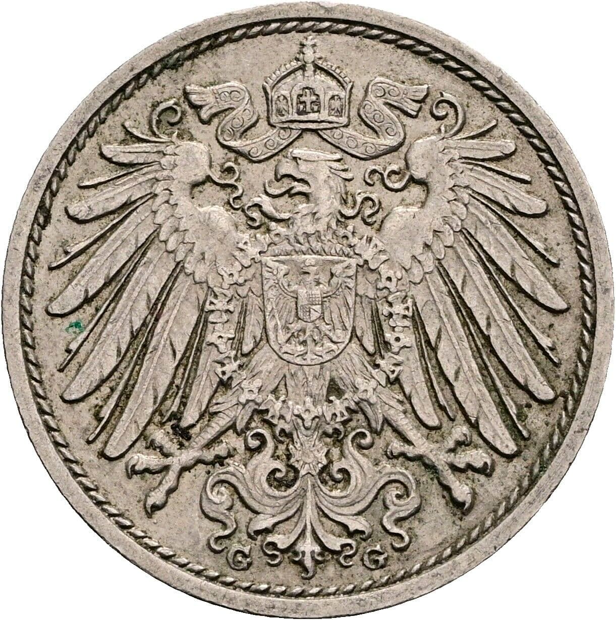 10 Pfennig 1914 G – Rückseite