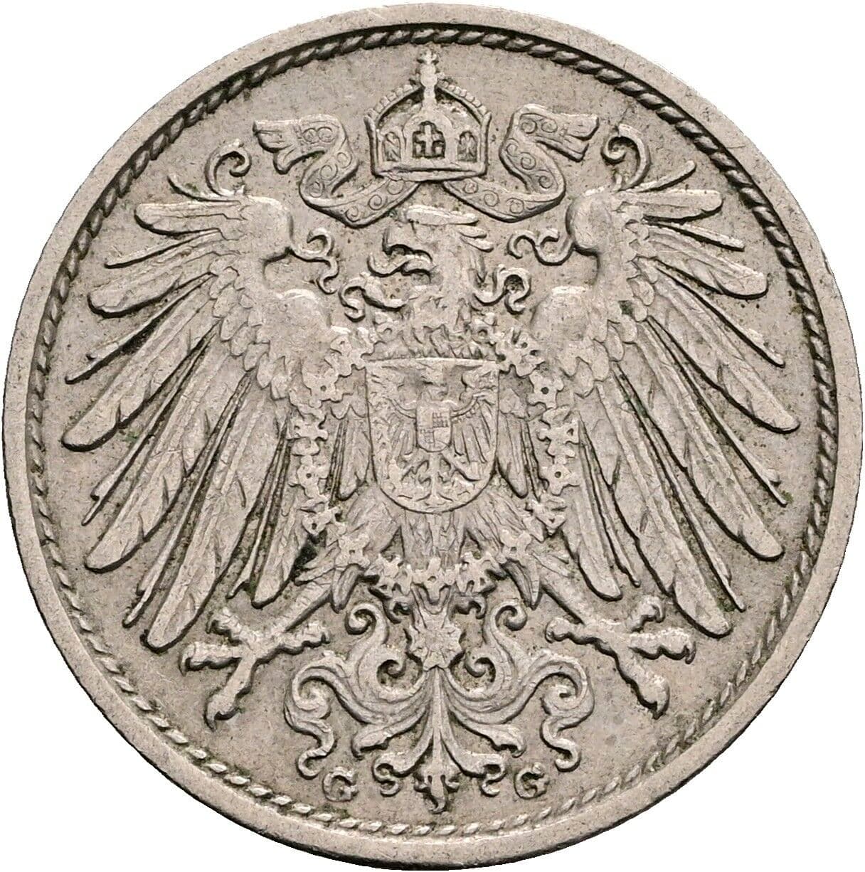 10 Pfennig 1912 G – Rückseite