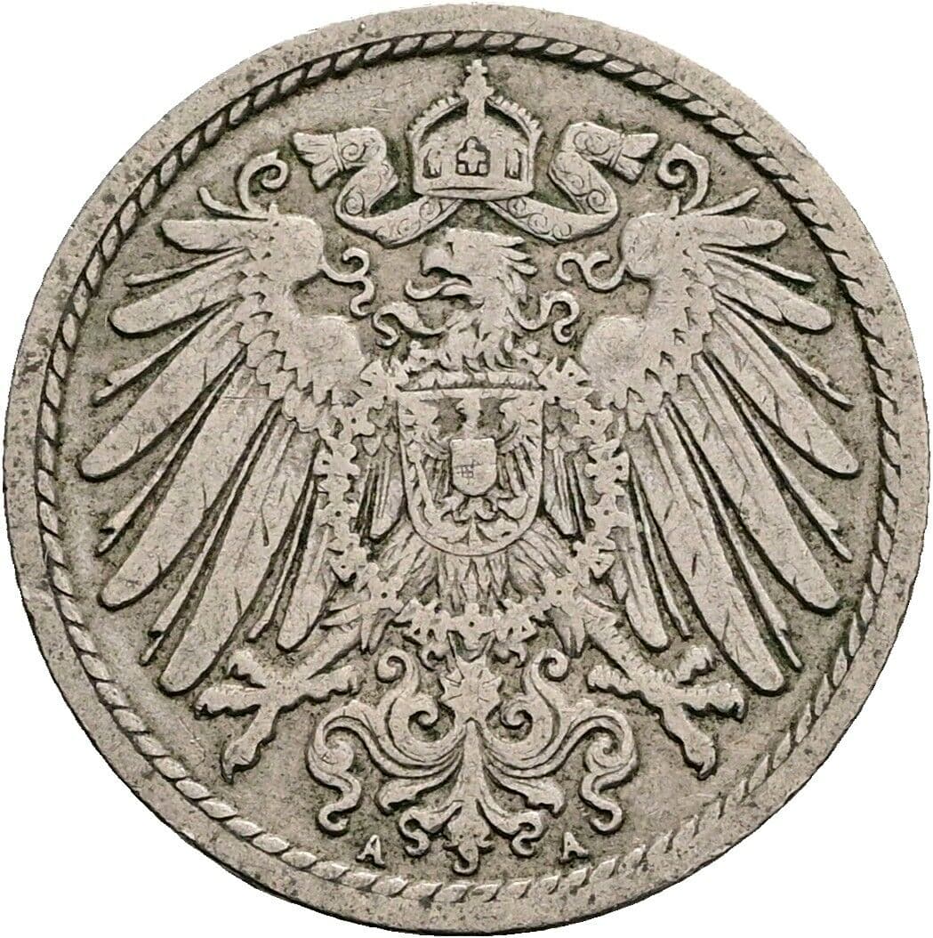 5 Pfennig 1904 A – Rückseite