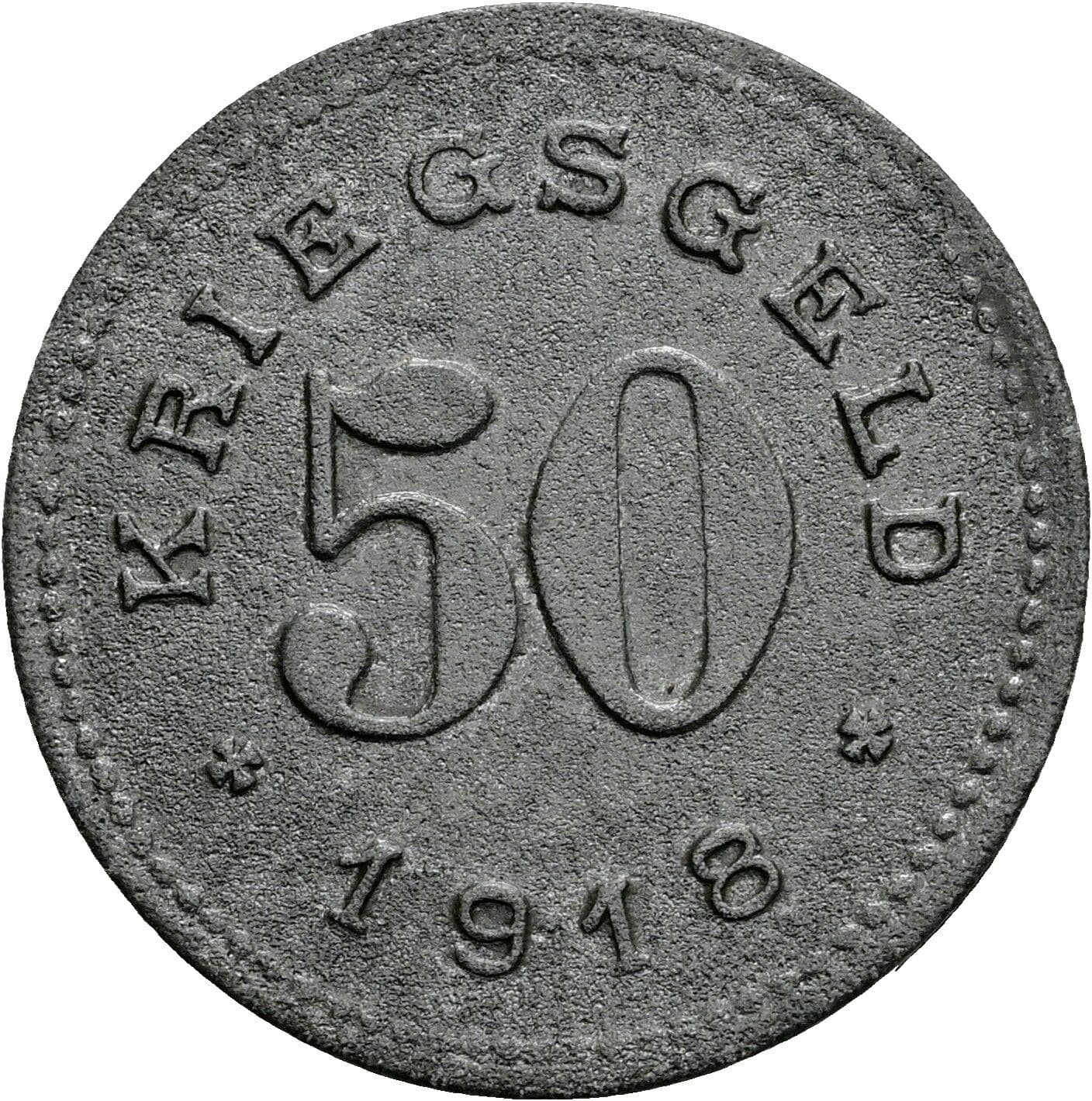 50 Pfennig 1918 – Vorderseite