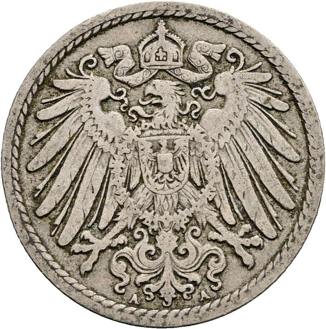 5 Pfennig 1900 A – Rückseite