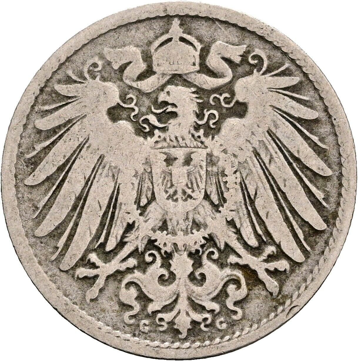 10 Pfennig 1899 G – Rückseite