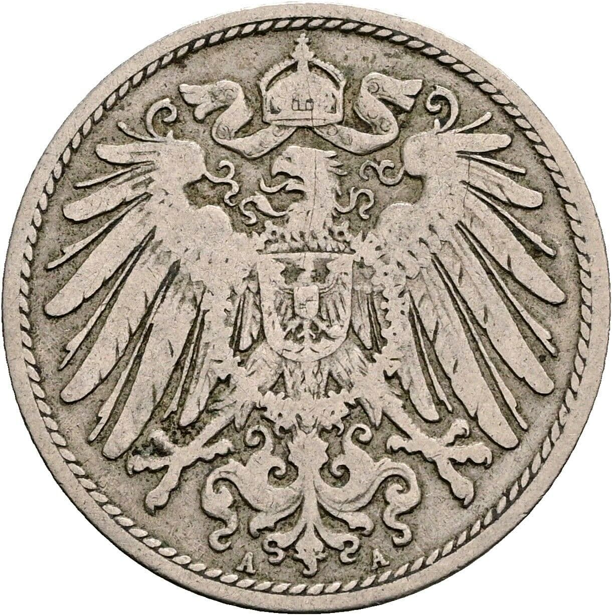10 Pfennig 1897 A – Rückseite