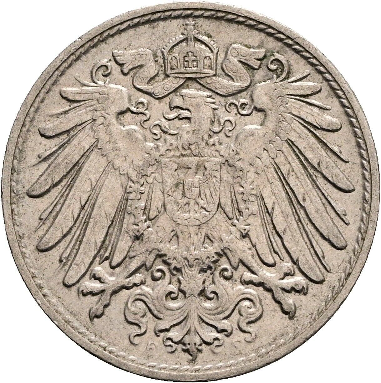 10 Pfennig 1914 F – Rückseite