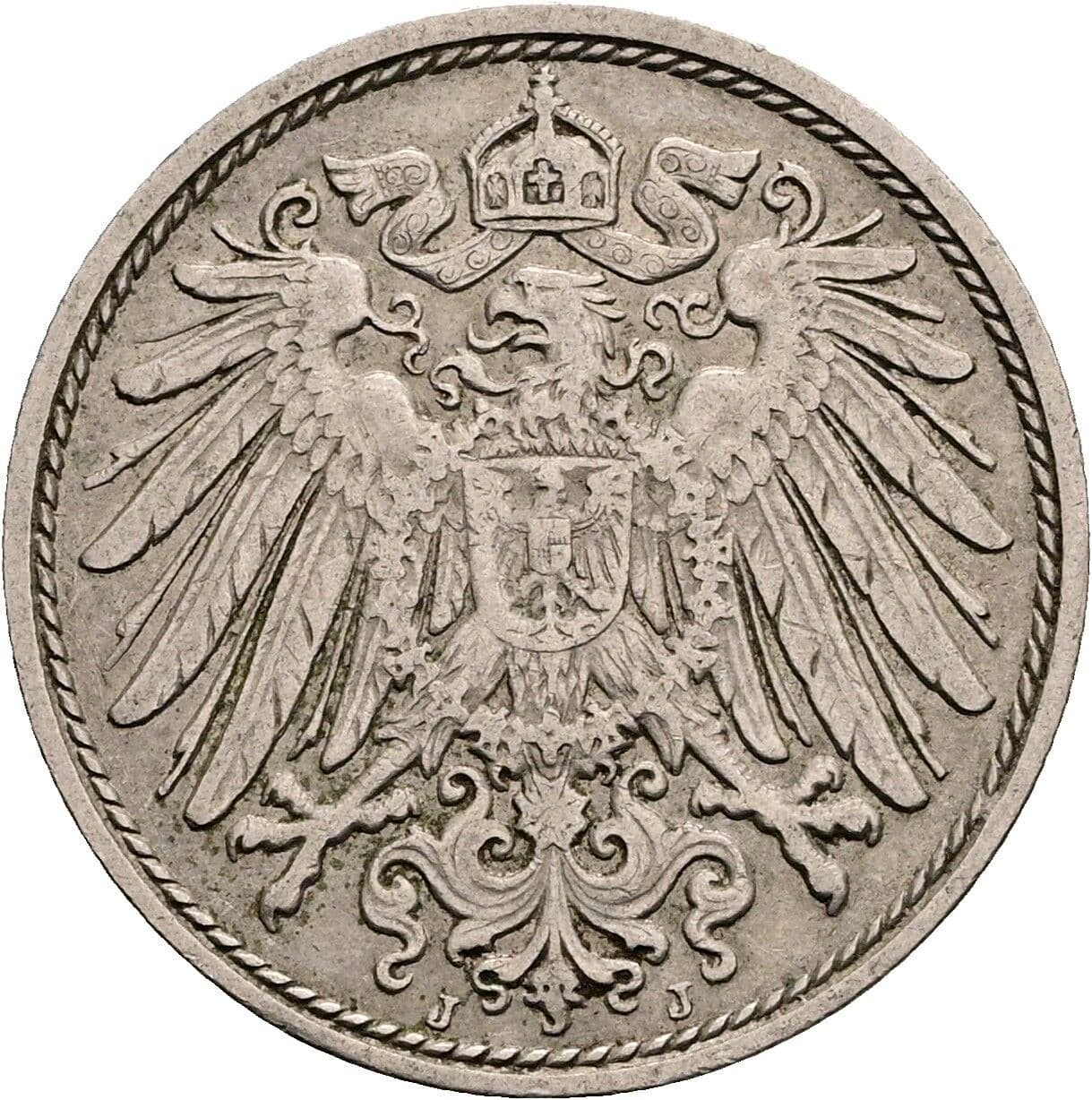 10 Pfennig 1911 J – Rückseite