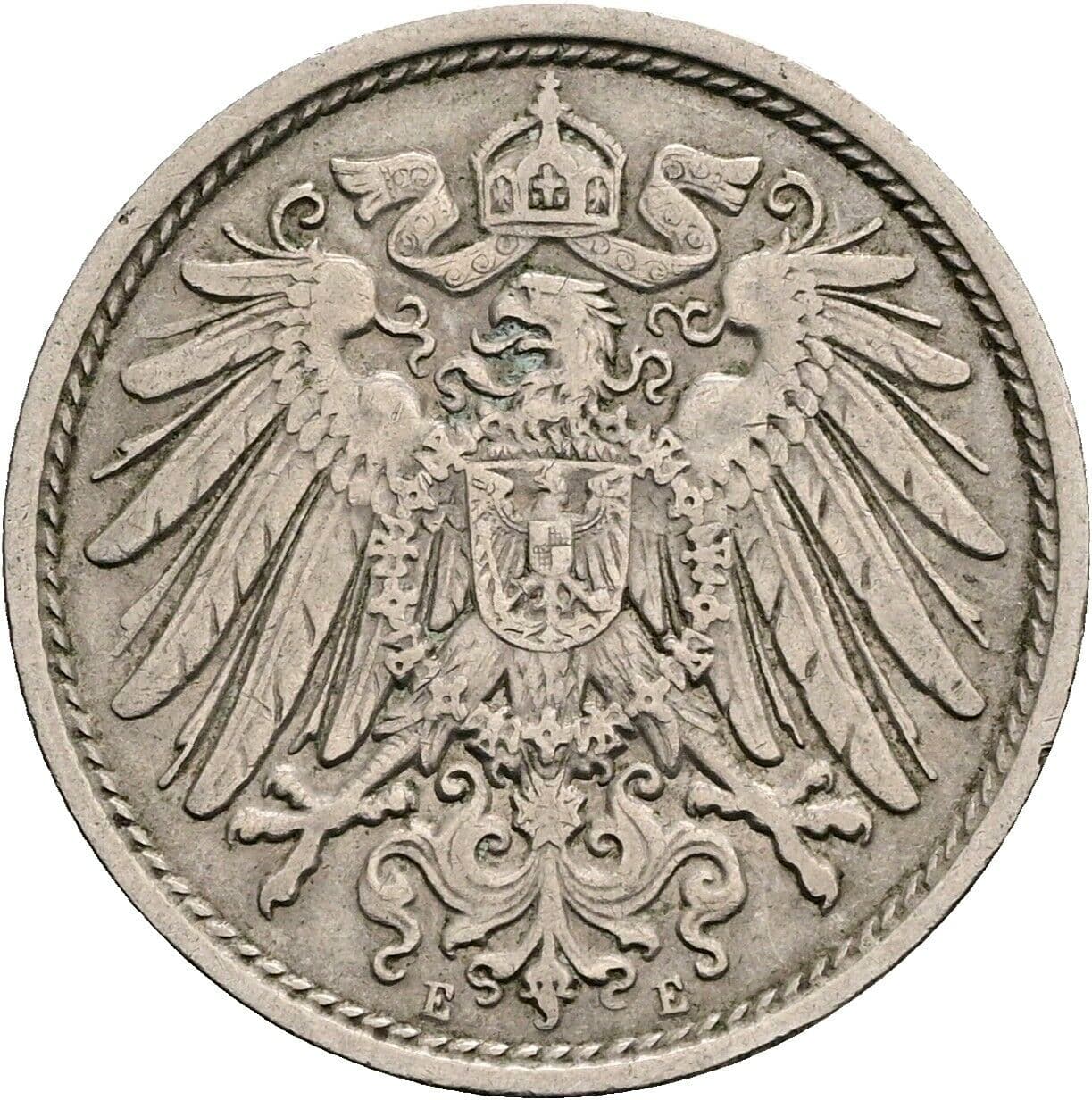 10 Pfennig 1911 E – Rückseite