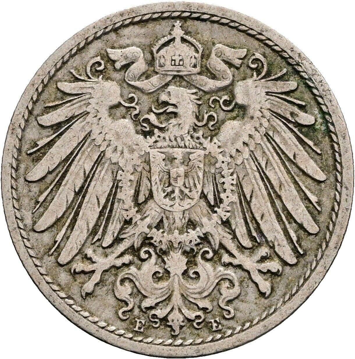 10 Pfennig 1899 E – Rückseite