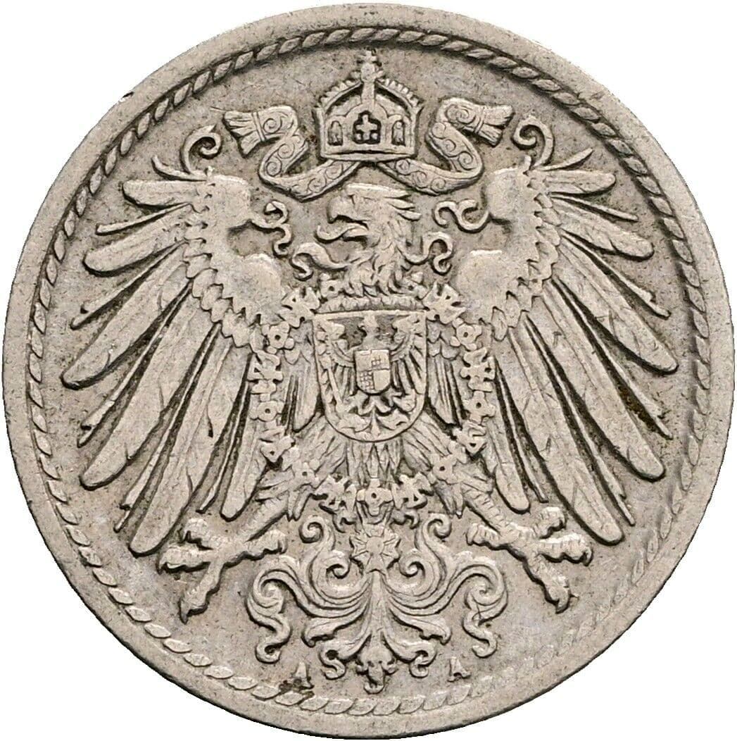 5 Pfennig 1914 A – Rückseite