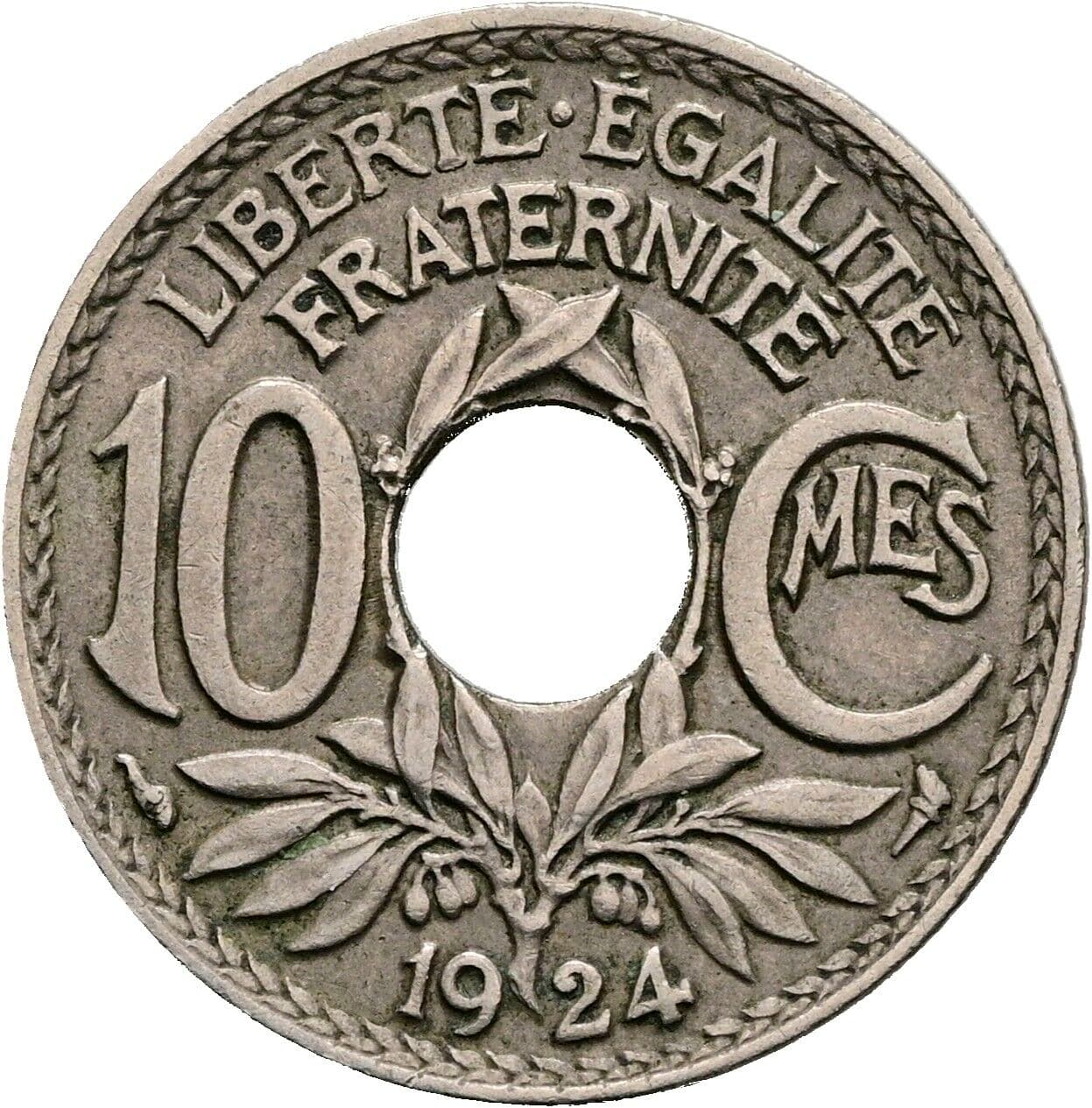 10 Centimes 1924 – Vorderseite
