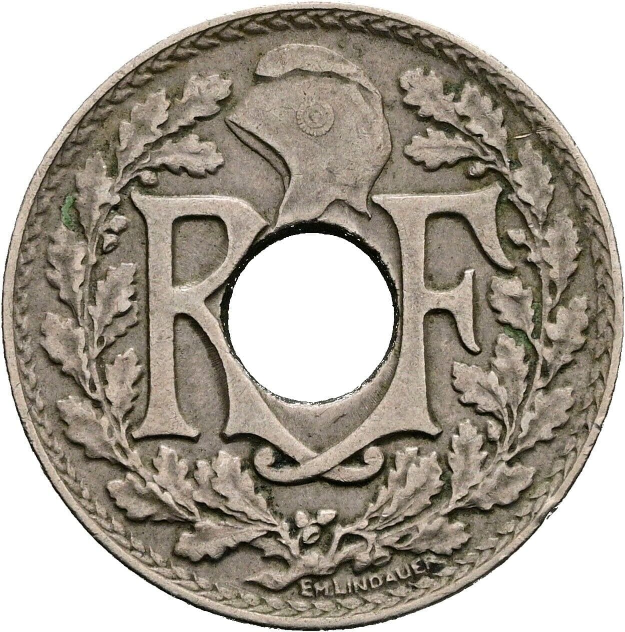 10 Centimes 1924 – Rückseite