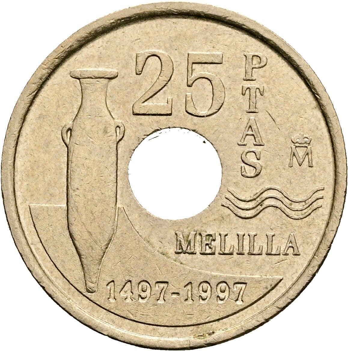 25 Pesetas 1997 – Vorderseite