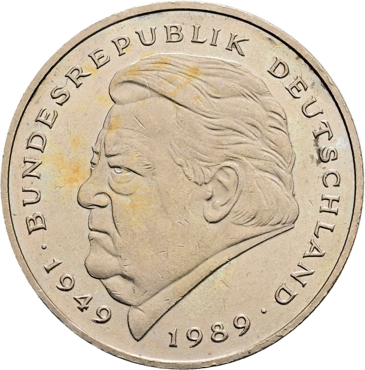 2 Deutsche Mark 1995 G – Vorderseite