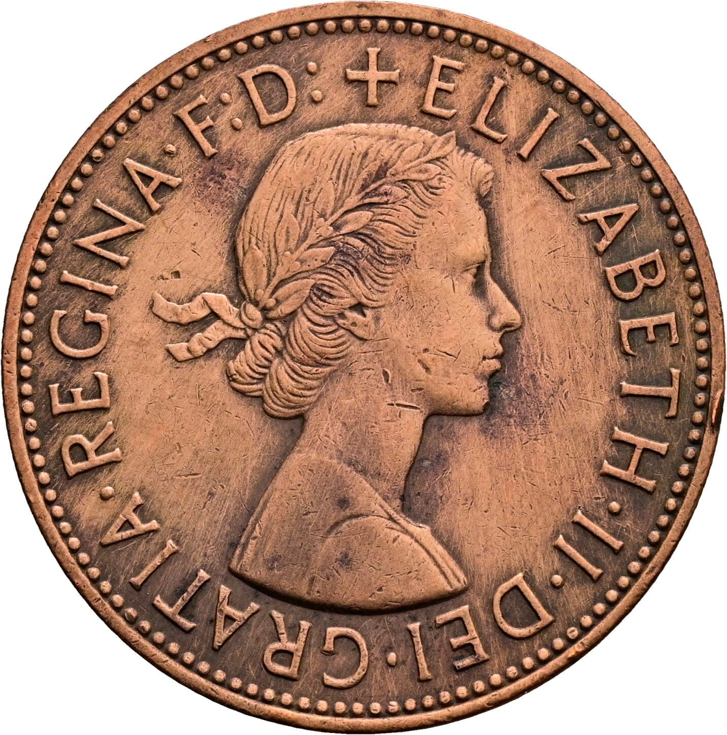 1 Penny Elisabeth II. 1952-2022 1963 – Vorderseite