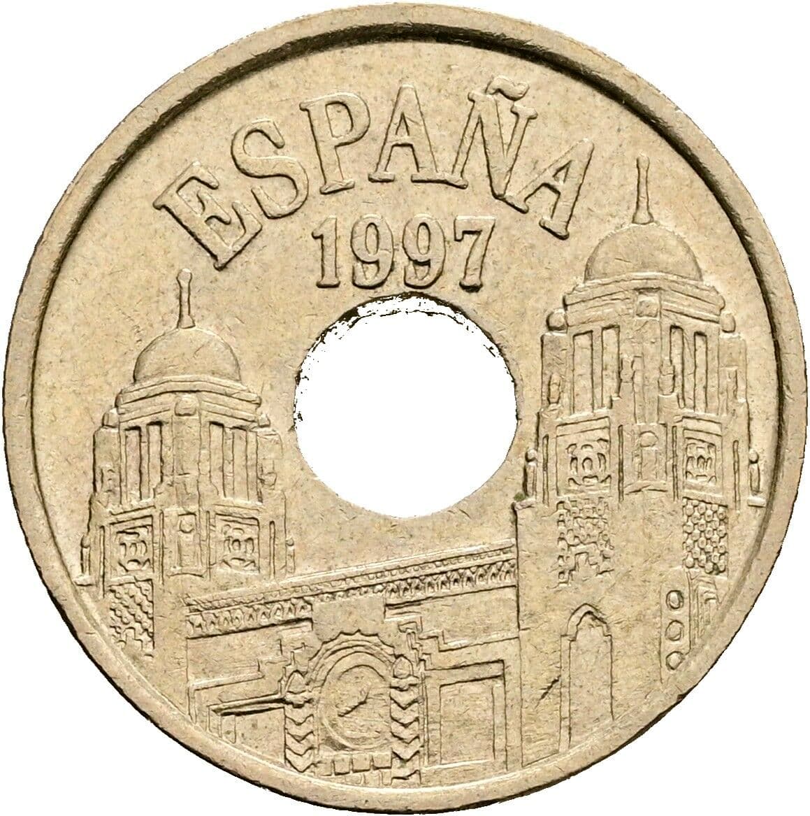 25 Pesetas 1997 – Rückseite