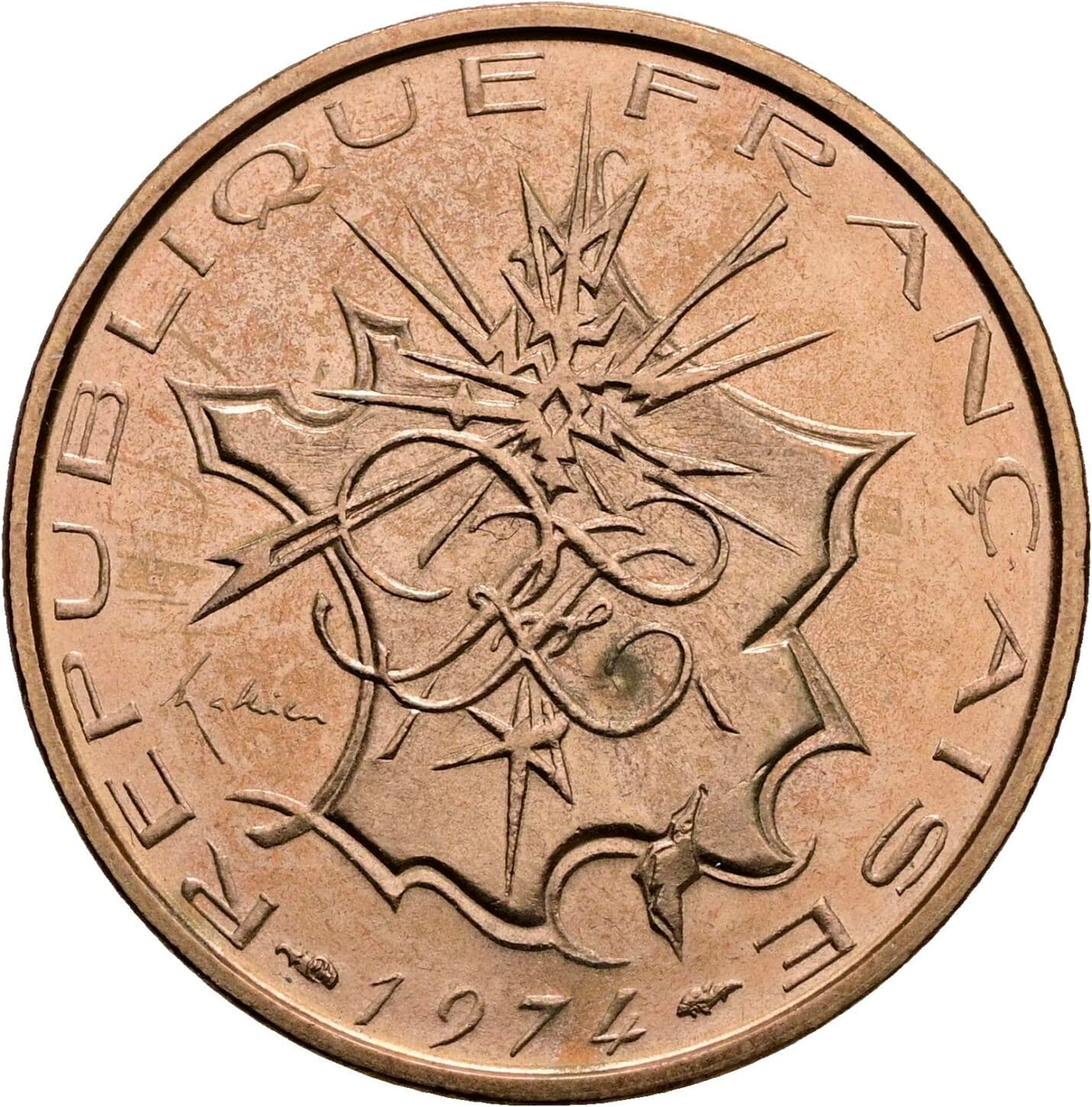 10 Francs 1974 – Rückseite