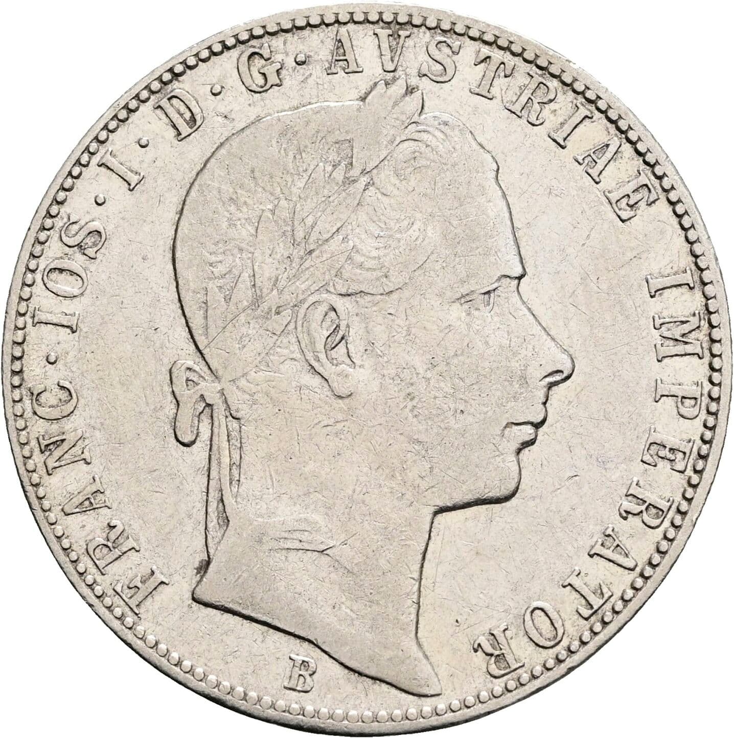 1 Gulden Franz Joseph I. 1848-1916 1859 B, Kremnitz – Vorderseite