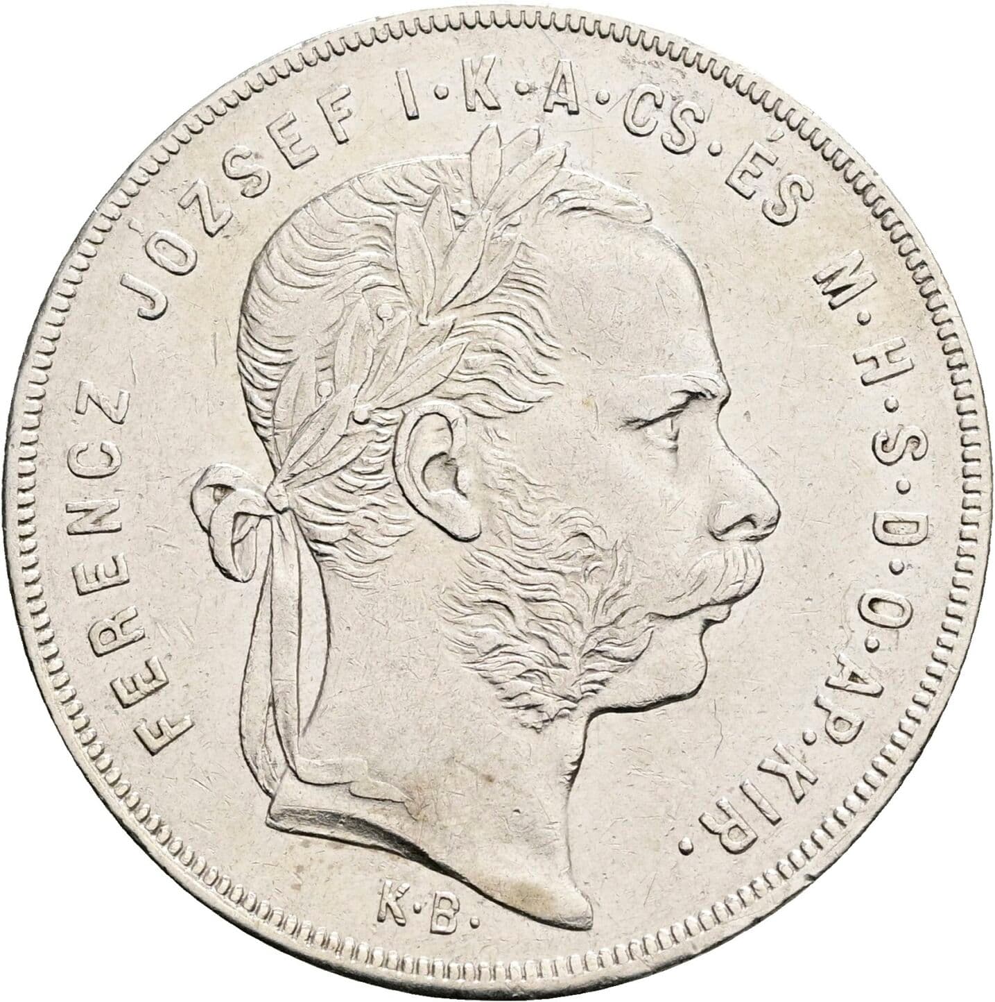 1 Forint Franz Joseph I. 1848-1916 1879 KB, Kremnitz – Vorderseite