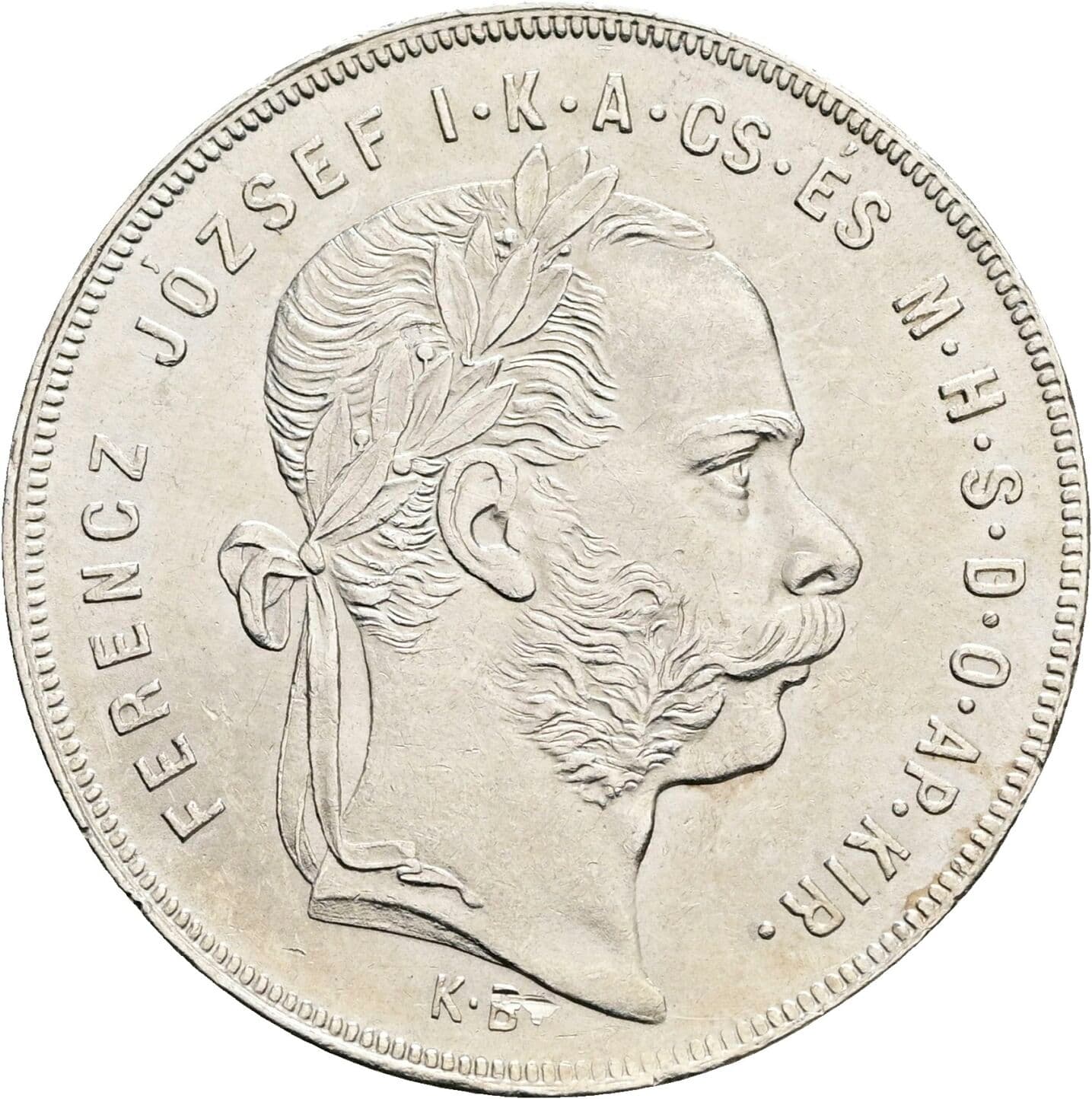 1 Forint Franz Joseph I. 1848-1916 1879 KB, Kremnitz – Vorderseite