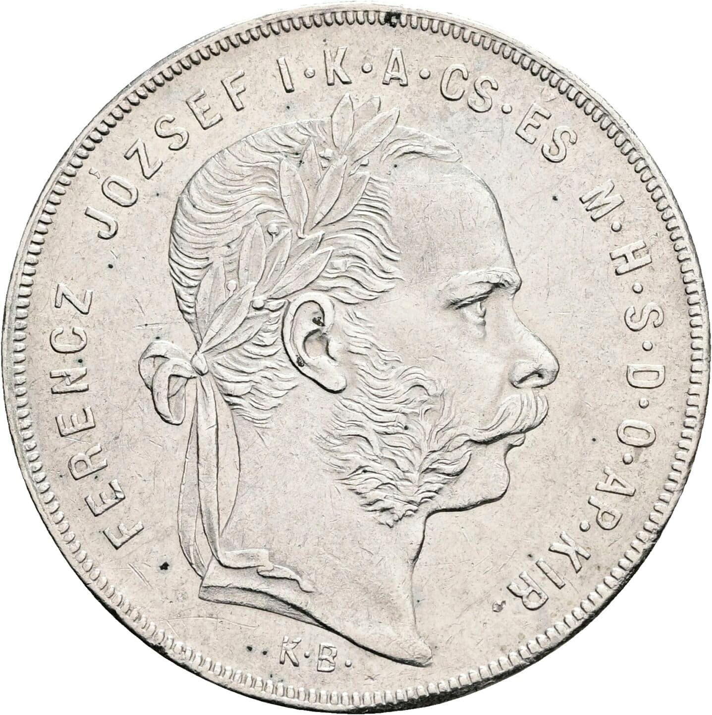 1 Forint Franz Joseph I. 1848-1916 1879 KB, Kremnitz – Vorderseite
