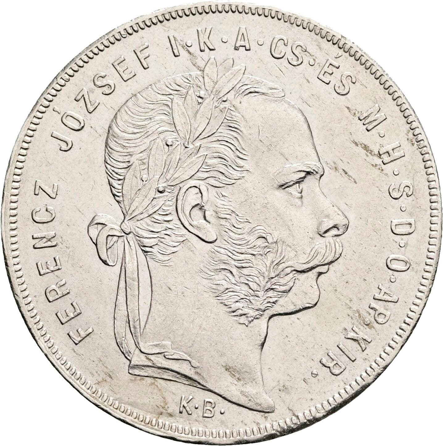 1 Forint Franz Joseph I. 1848-1916 1879 KB, Kremnitz – Vorderseite