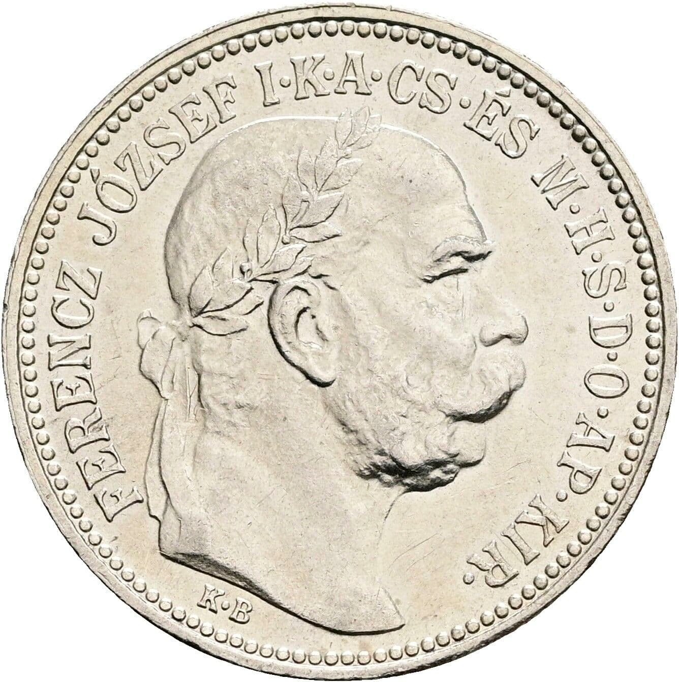 1 Korona Franz Joseph I. 1848-1916 1915 KB, Kremnitz – Vorderseite