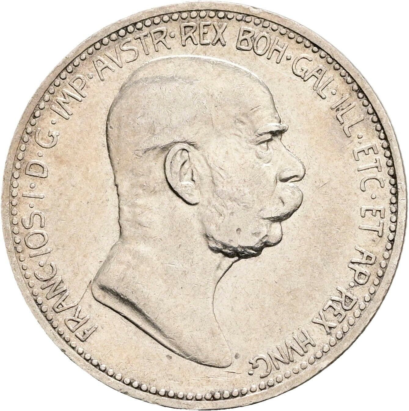 1 Krone Franz Joseph I. 1848-1916 1908 – Vorderseite