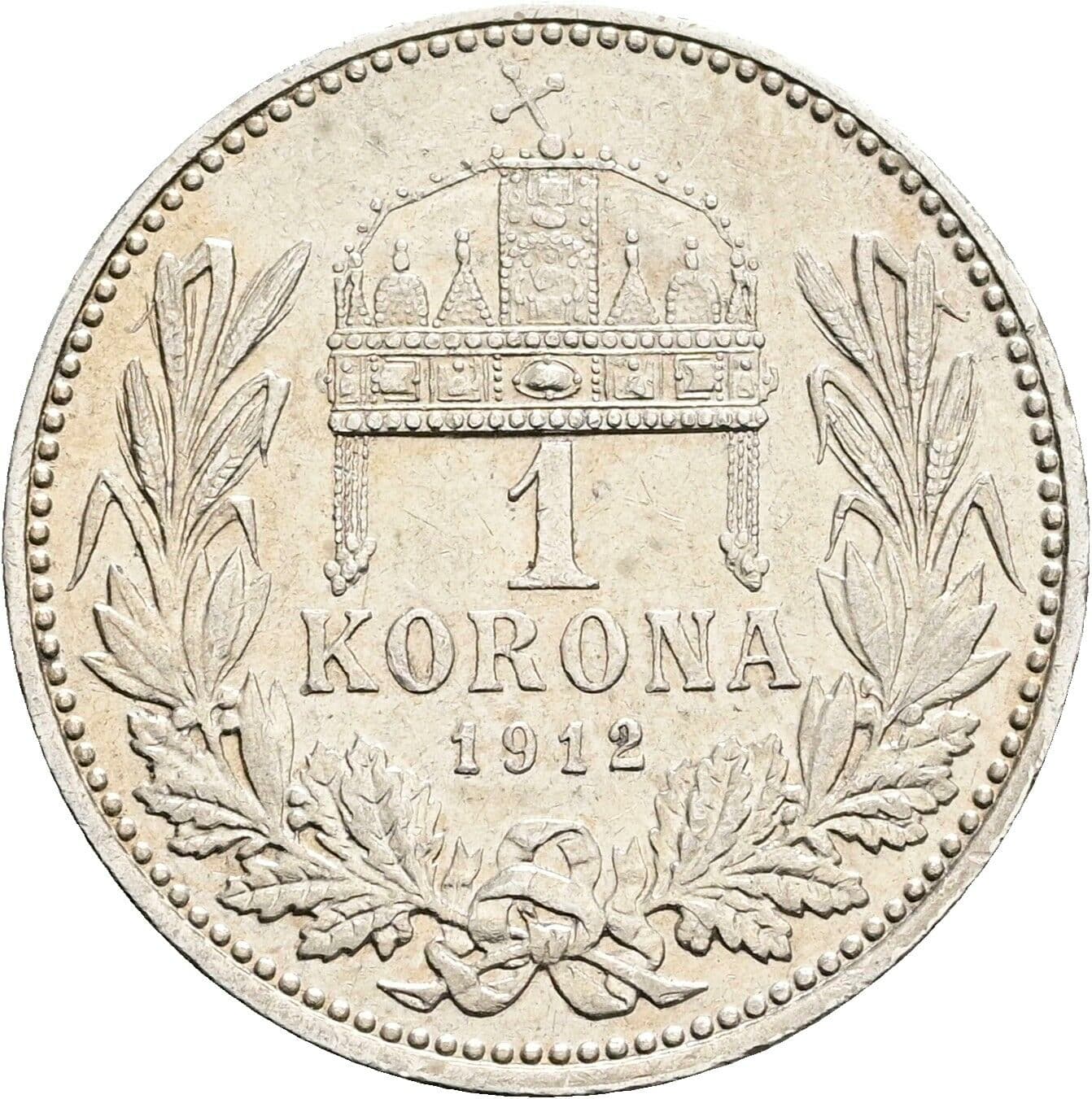 1 Korona Franz Joseph I. 1848-1916 1912 KB, Kremnitz – Rückseite
