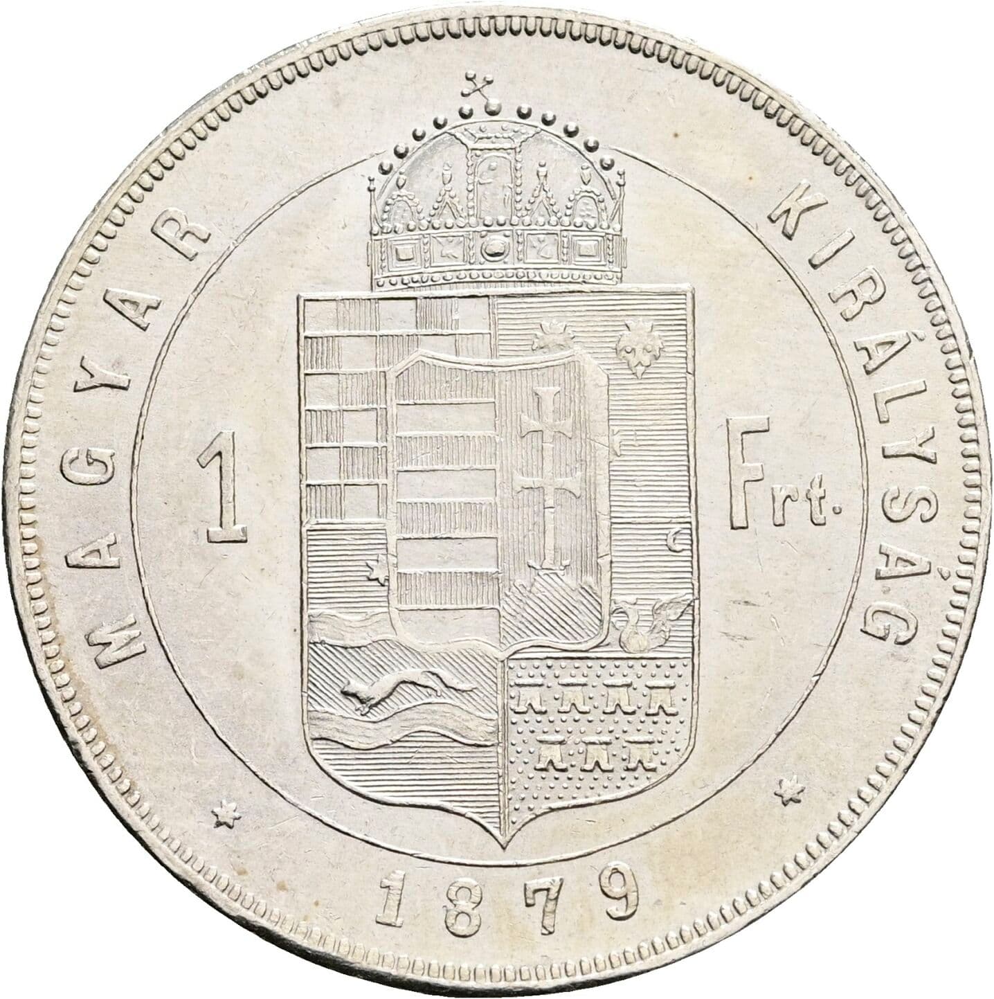 1 Forint Franz Joseph I. 1848-1916 1879 KB, Kremnitz – Rückseite