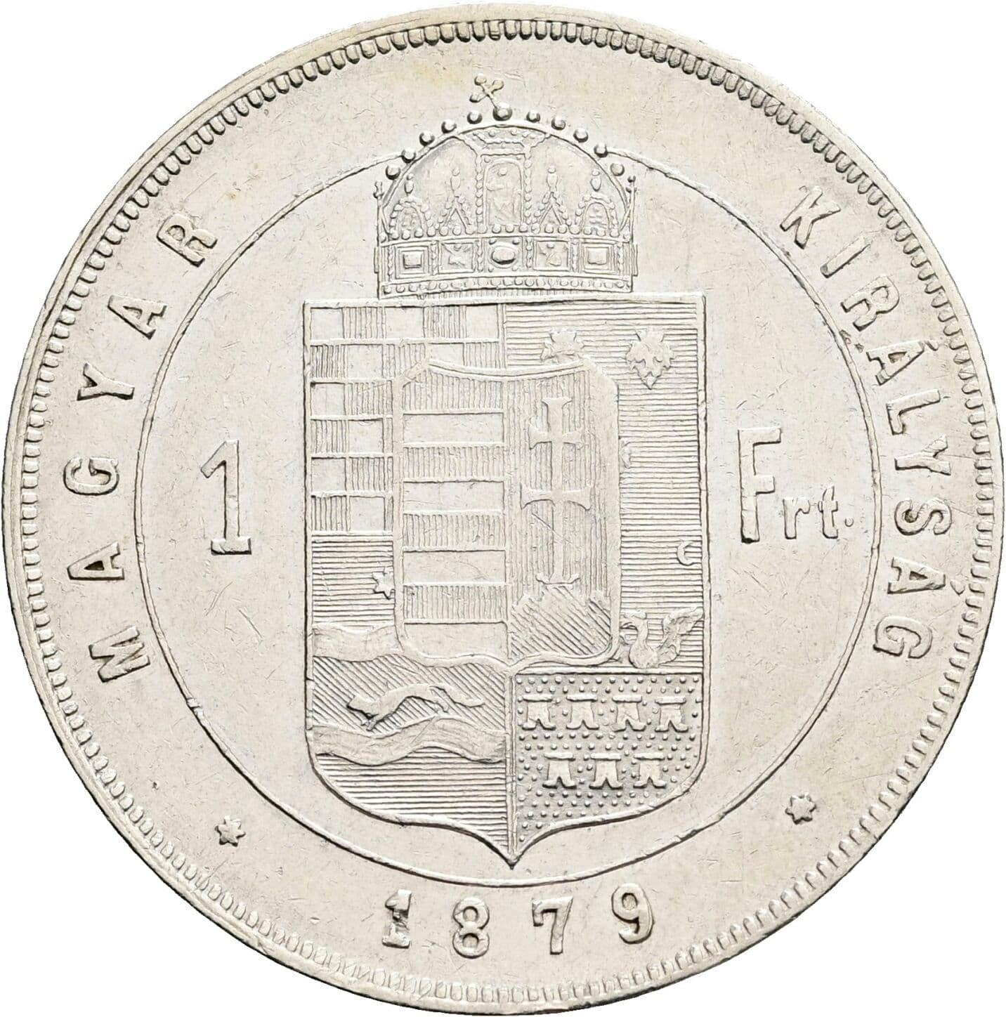 1 Forint Franz Joseph I. 1848-1916 1879 KB, Kremnitz – Rückseite