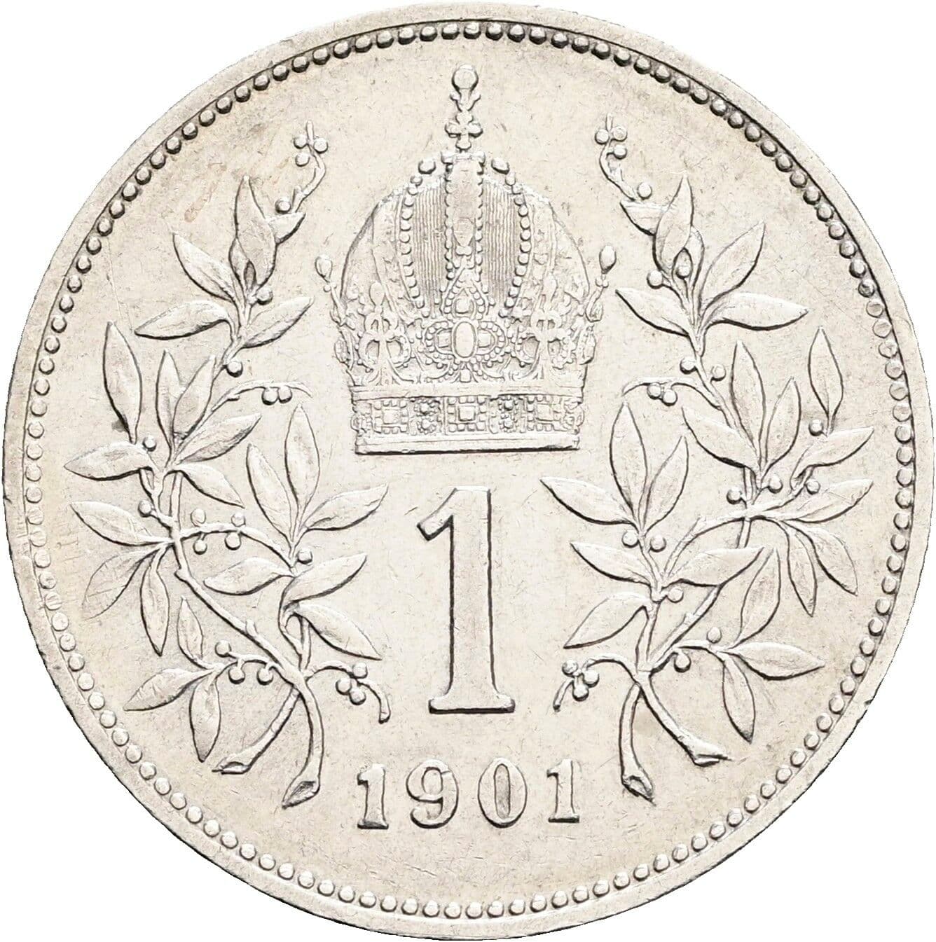 1 Krone Franz Joseph I. 1848-1916 1901 – Rückseite