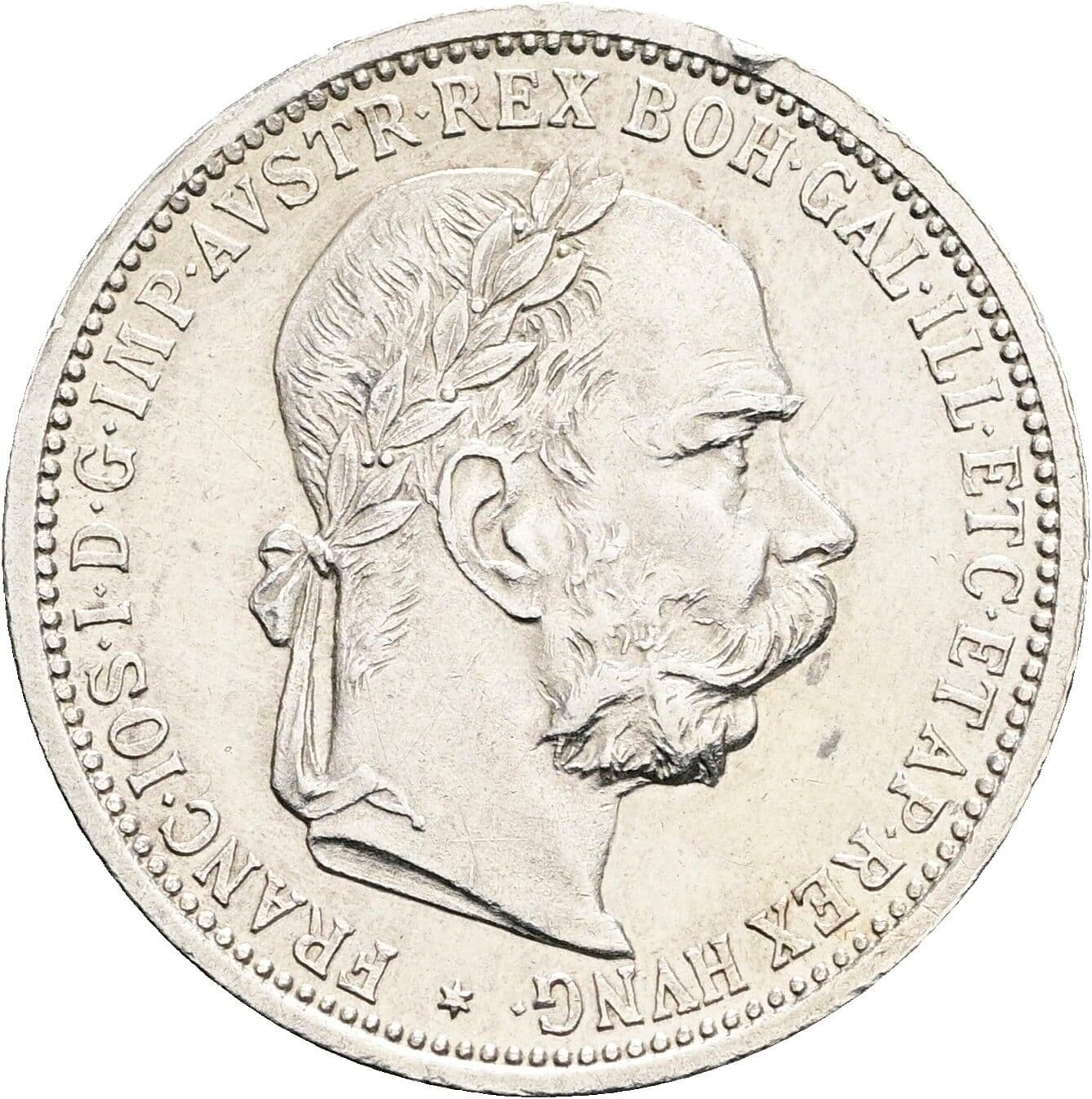 1 Krone Franz Joseph I. 1848-1916 1893 – Vorderseite