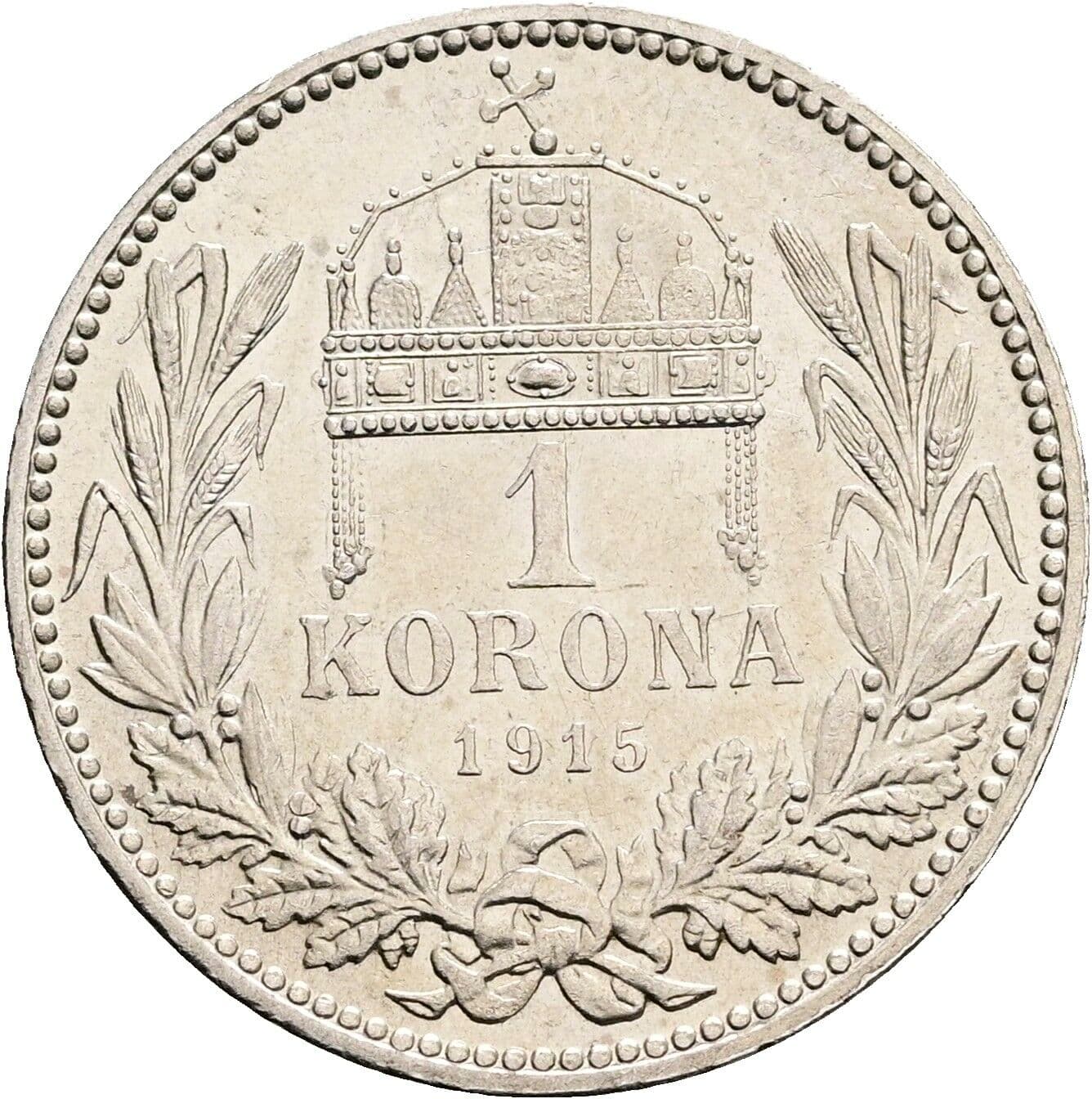 1 Korona Franz Joseph I. 1848-1916 1915 KB, Kremnitz – Rückseite