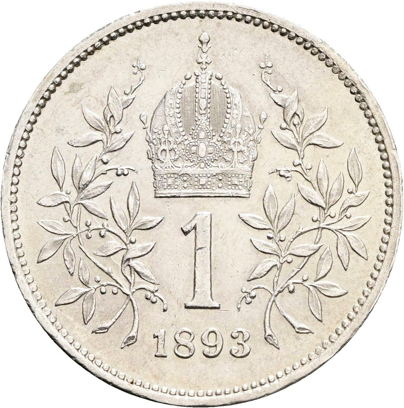 1 Krone Franz Joseph I. 1848-1916 1893 – Rückseite