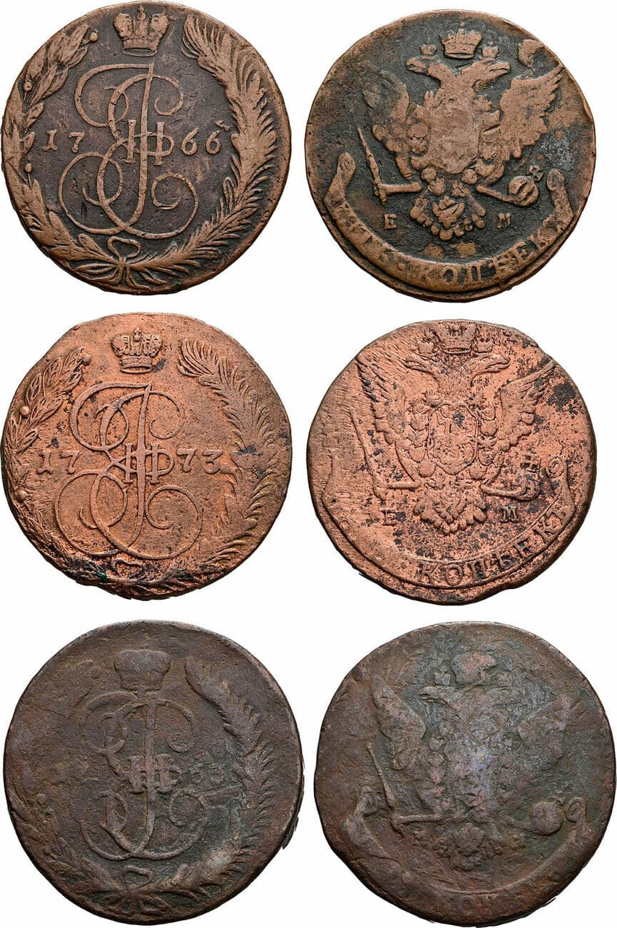 5 Kopeken Lot 3 Stück