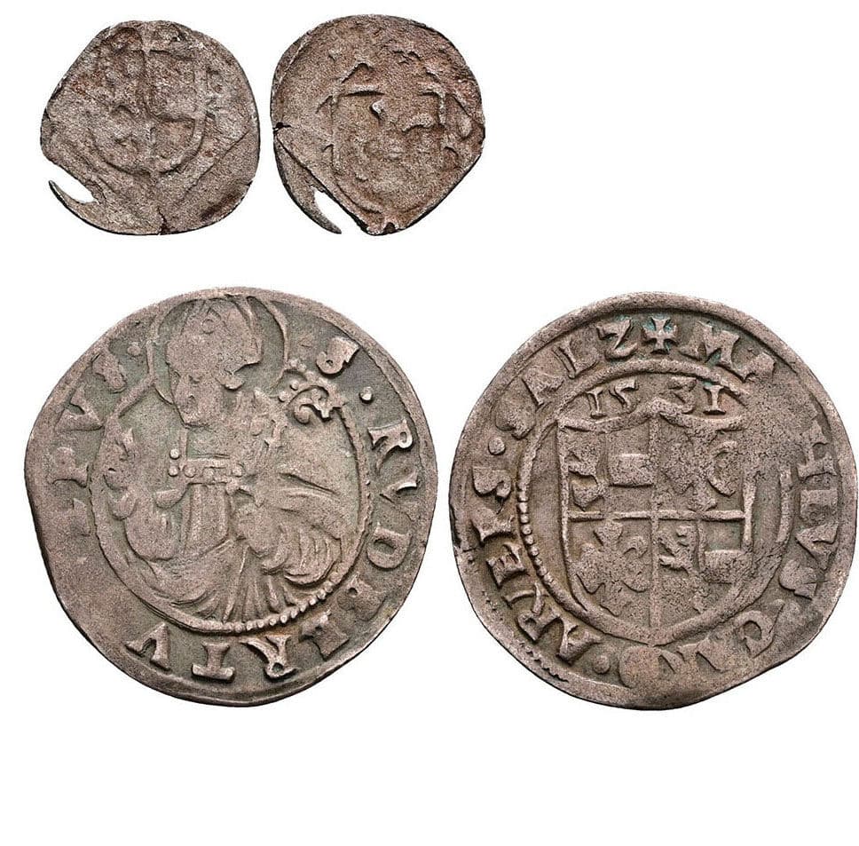 Lot mit 5 Stk. Heller, Pfennig, Halbbatzen