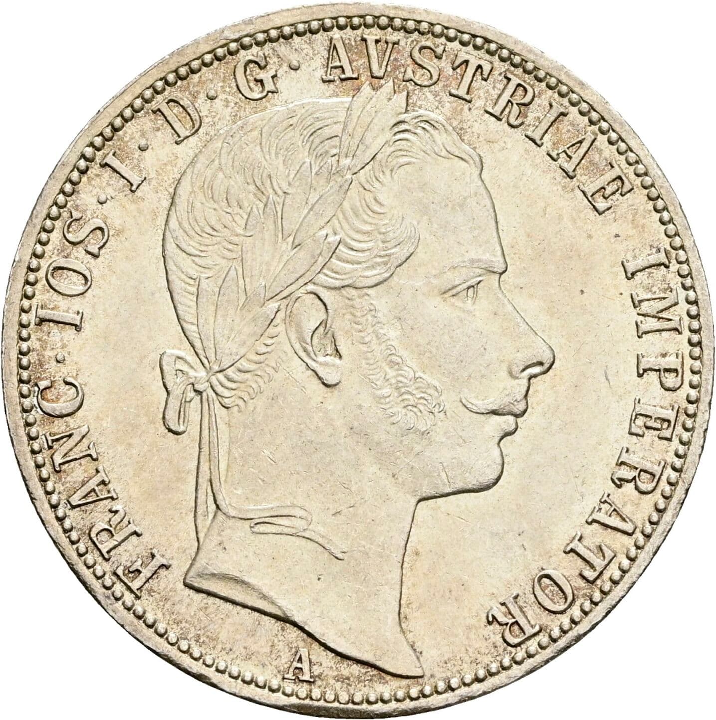 1 Gulden Franz Joseph I. 1848-1916 1861 A, Wien – Vorderseite